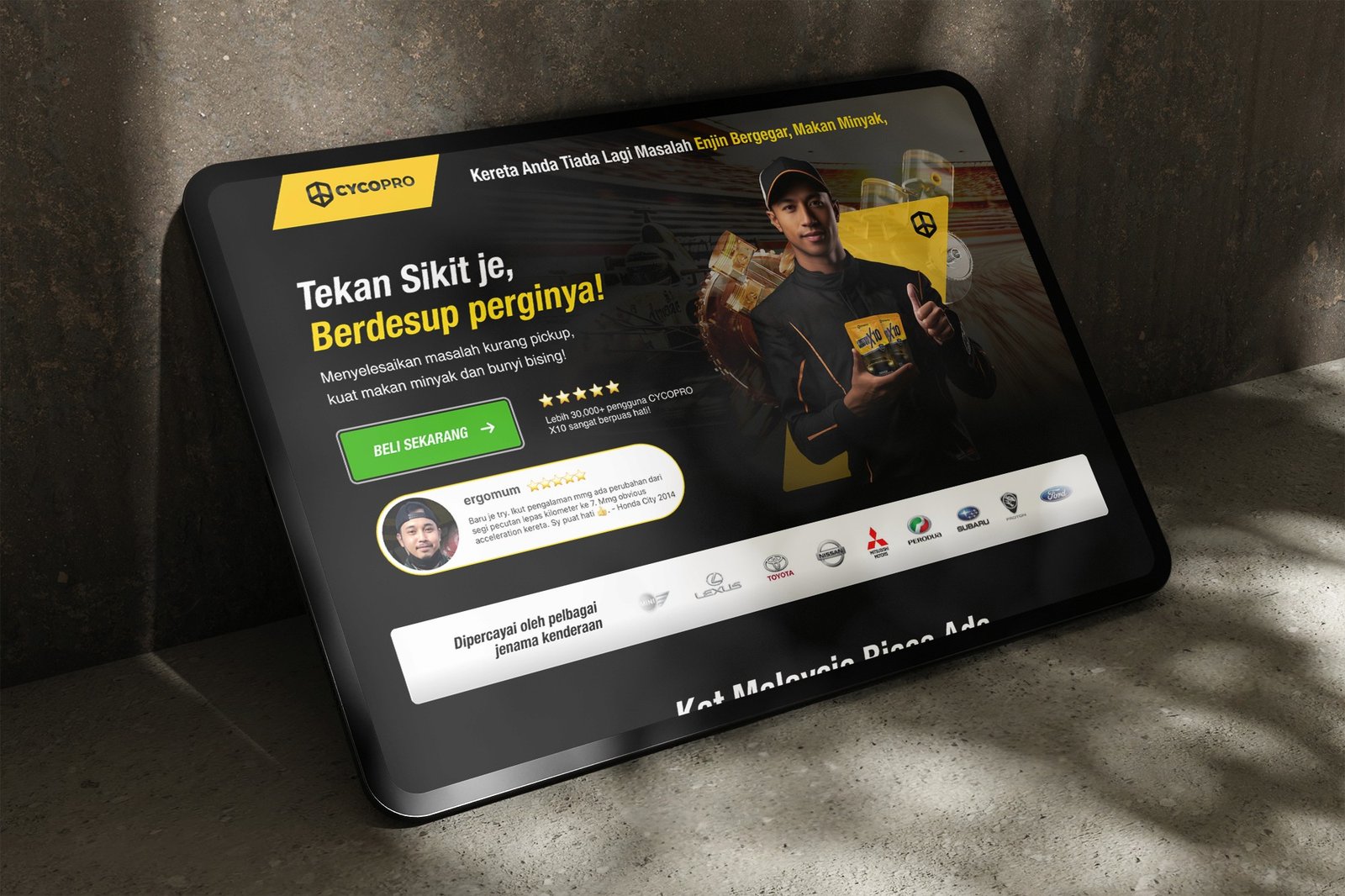 CycoPro landing page